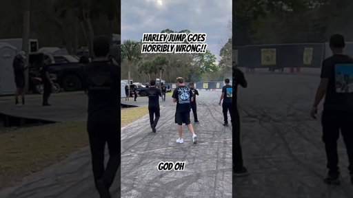 Harley-Davidson Jump Goes Horribly Wrong With Miscalculatinon! 😬