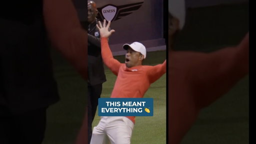 Tiger LOSES IT after Tom Kim’s INSANE Hole In One 😅 #tgl #golf #tigerwoods