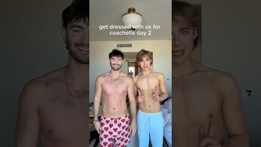 boyfriends get dressed for coachella
