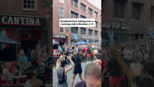 Scotland fans TOOK OVER a running club🤣🏴󠁧󠁢󠁳󠁣󠁴󠁿