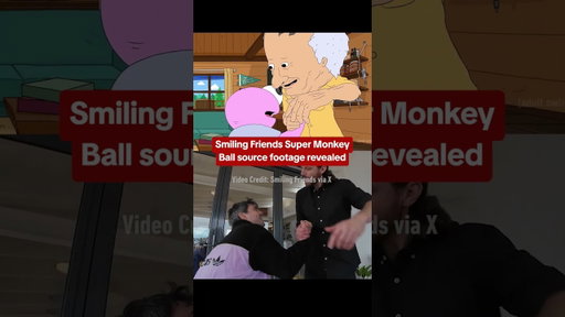 Smiling Friends random rotoscoping in Super Monkey Ball clip