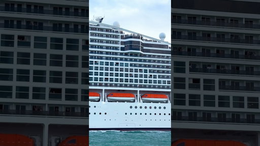 There she goes. #MSCWorldAmerica 📸: IG/thecruisespotter