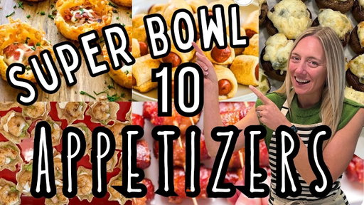 TEAM FOOD!🏈 10 Easy & Delicious Super Bowl Party Appetizers #superbowlfood | Molly Purcell