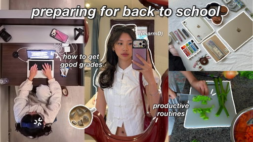 PREPARING FOR BACK TO SCHOOL 📓 study tips for GOOD GRADES, whats in my backpack & healthy habits