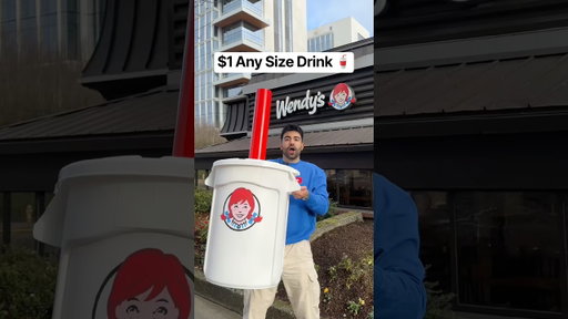 Wendy’s has $1 any size drink so I made a massive cup 🥤