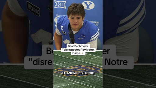 Bear Bachmeier "disrespected" by Notre Dame