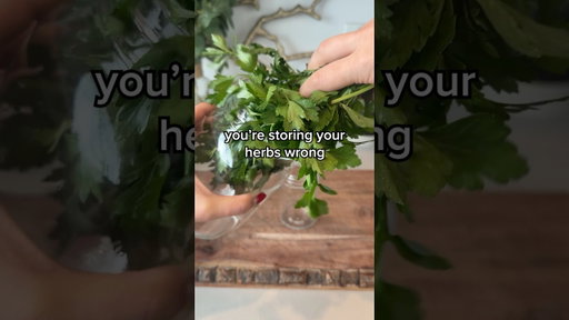 You’re Storing Herbs Wrong… Here’s the Fix #shorts #Plants #Cooking #FreshHerbs #KitchenHacks