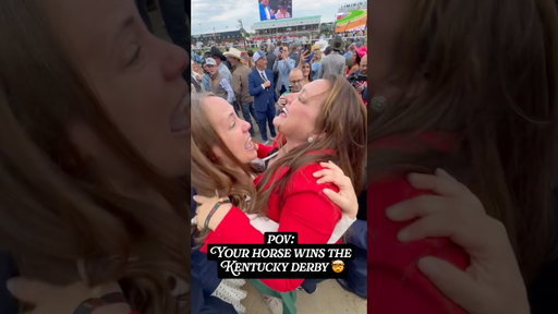 Cherie DeVaux is the first female trainer to win the @kentuckyderby and her reaction is priceless 🥹
