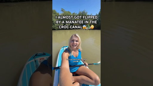 There’s no way I almost got flipped by a manatee into the Croc Canal 😱😳🐊 Read description