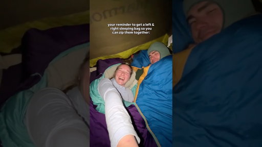 Couples sleeping bag hack ✅