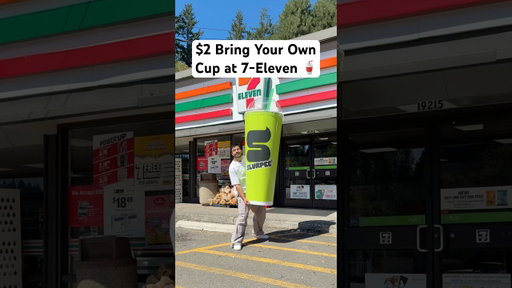 7-Eleven has $2 bring your own cup so I made a massive cup of slurpee 🥤