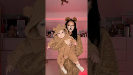 Mum & Baby Halloween Costume 🐻 Mama Bear & Baby Bear 🐻 #halloween #costumeideas #bear #makeup