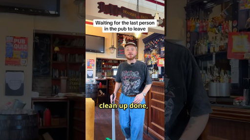 Bartenders waiting for the last person to leave #hospitality #comedy #bartender #customerservice