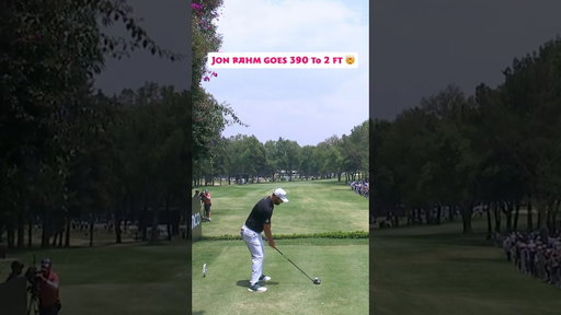 Jon Rahm nearly aces a par 4 with driver 🤯 #golf #shorts #jonrahm