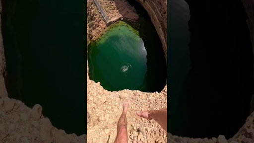 Paradise Hole Jump 😍💦🌴 We just jumped this sick hole in Oman