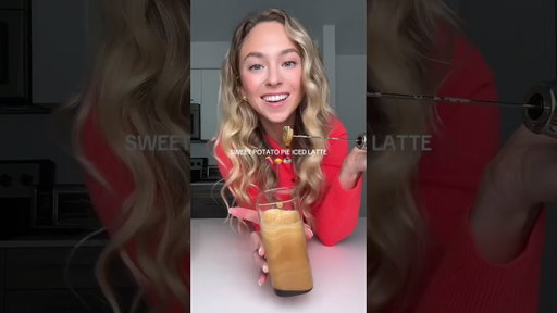 SWEET POTATO PIE LATTE #coffeeathome #coffee #icedcoffee