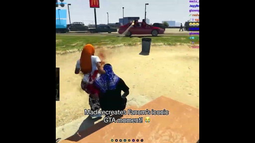 Madi recreates Fanum’s iconic GTA moment! 😭