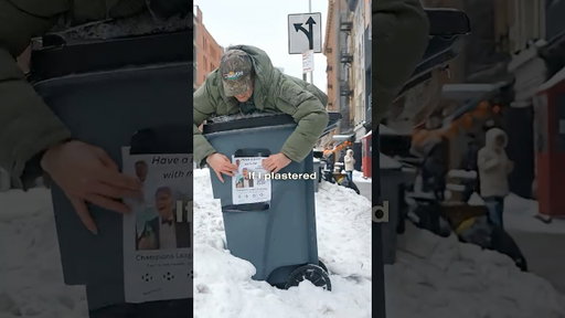 I put 384 posters across NYC to surprise my friend ad