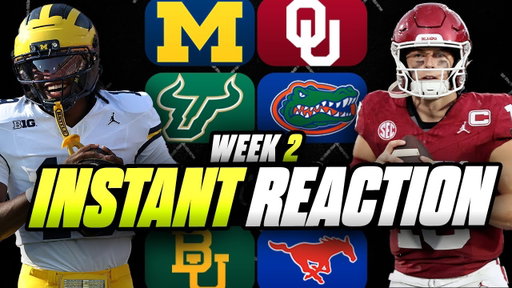 Week 2 Instant Reaction: Oklahoma-Michigan, Florida Falls To USF, Missouri & Iowa State Win & More