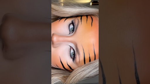 tiger makeup for halloween 🐅🐯 #halloween #halloweenmakeup