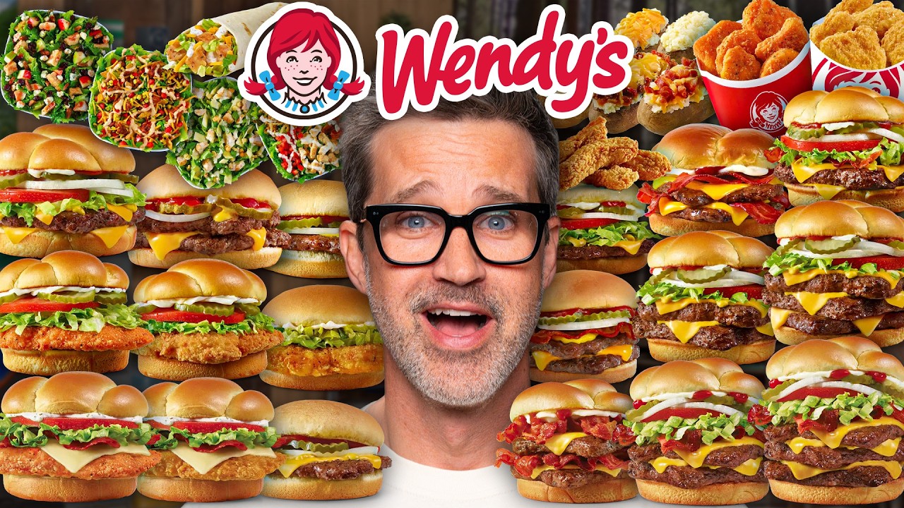 We Try EVERY Burger At Wendy's