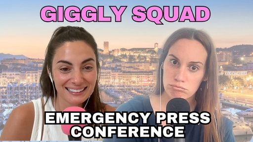 Giggling about an emergency press conference with Hannah Berner and Paige DeSorbo