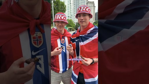 i feel like the Norwegians were just being polite 😅 #norway #worldcup #fans #brownie #football