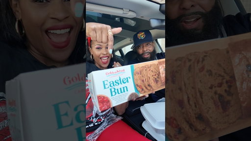 🗣Quick Serve Caribbean Food! First time trying the EASTER BUN! 🇯🇲 RUN IT! #jamaicanfood  #foodreview