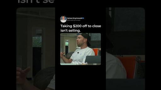 Taking $200 Off to Close a Deal Is Not Selling. Here's the Difference #Shorts #D2DSales #Sales