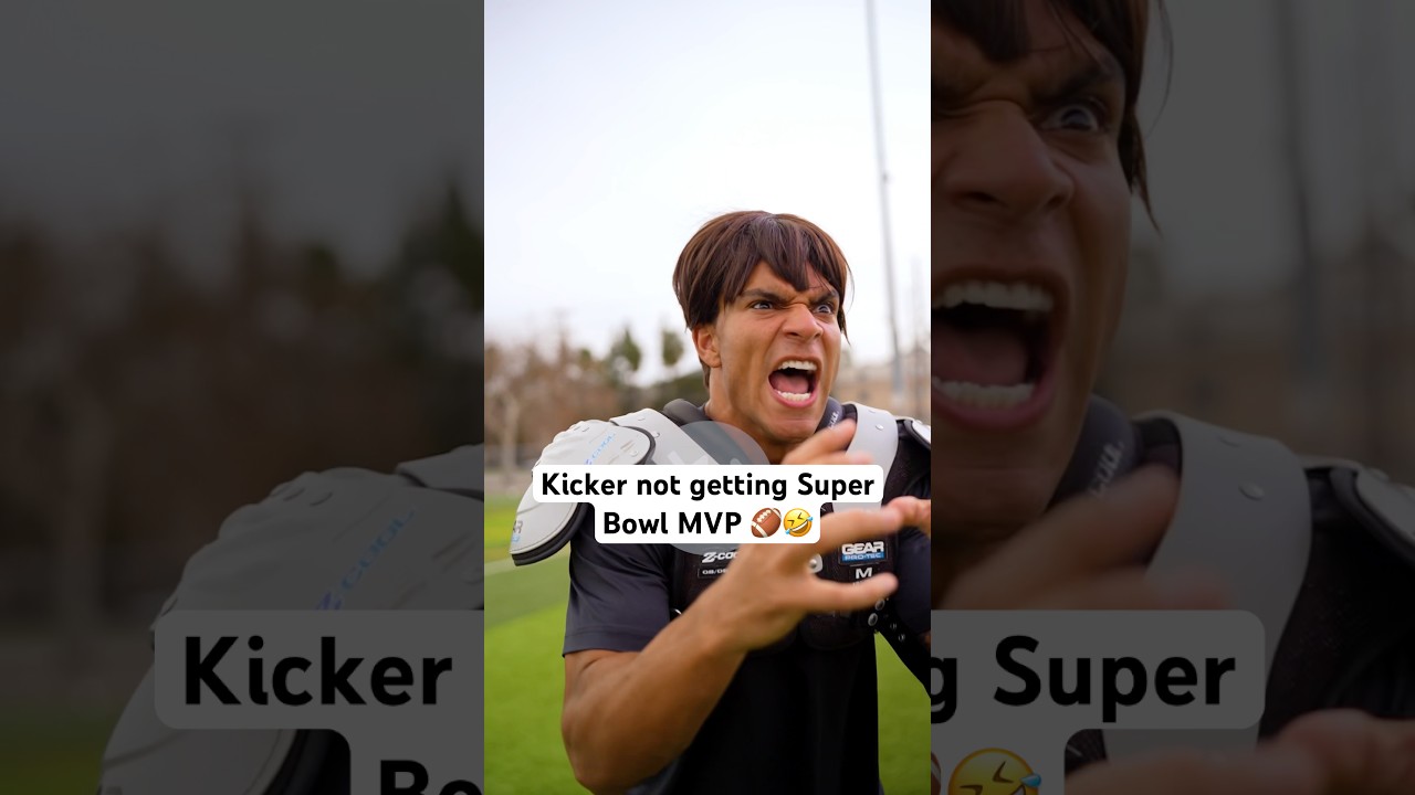 Kicker not getting Super Bowl MVP 🏈🤣 #nfl #comedyshorts #sketchcomedy #superbowl