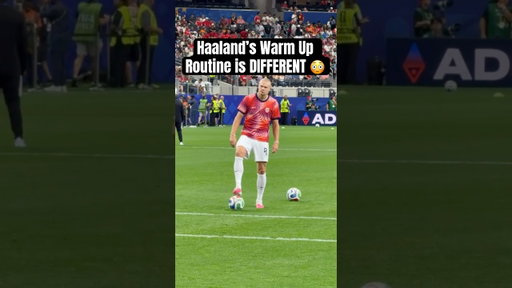 Haaland’s Warm Up Routine is DIFFERENT 😳 #FIFAWorldCup #AD
