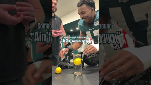 The Philadelphia Eagles attempt to balance quarters on lemons #shorts