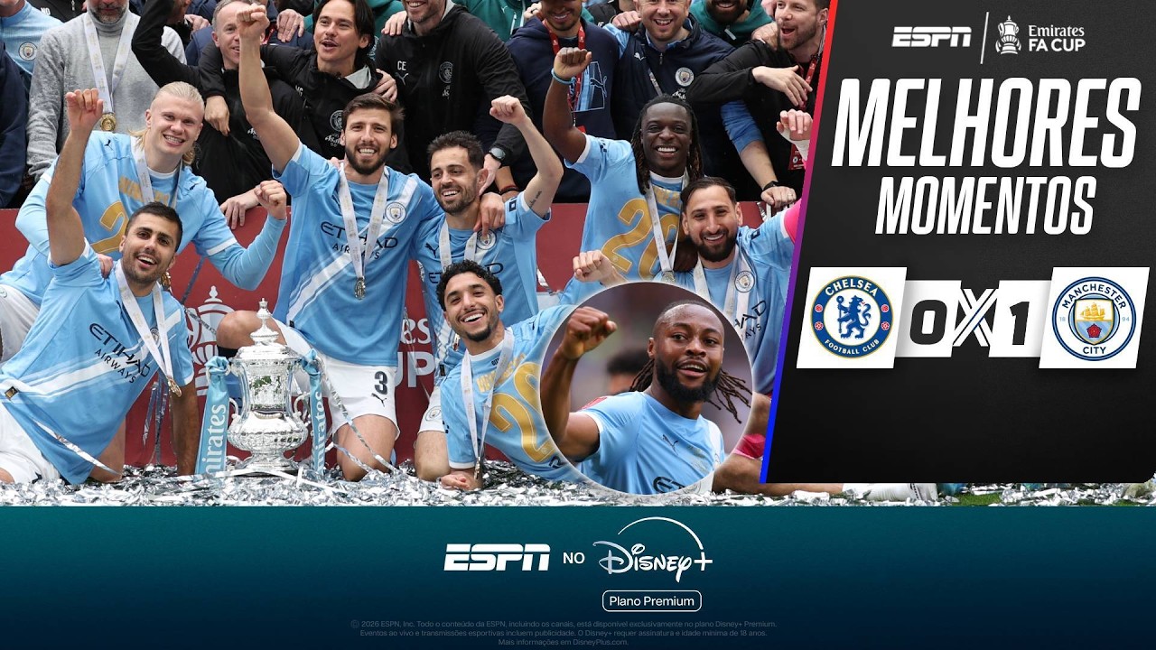 CITY BATE O CHELSEA COM GOLAÇO ABSURDO DE LETRA DE SEMENYO E CONQUISTA A COPA DA INGLATERRA!