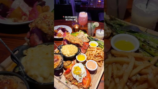 New seafood menu at STK Steakhouse in Bellevue, WA #seafoodplatter #lobster #datenight