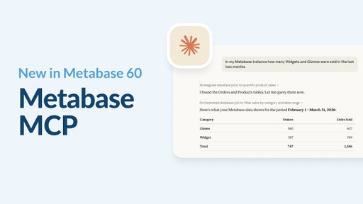 New in Metabase 60: Official MCP server