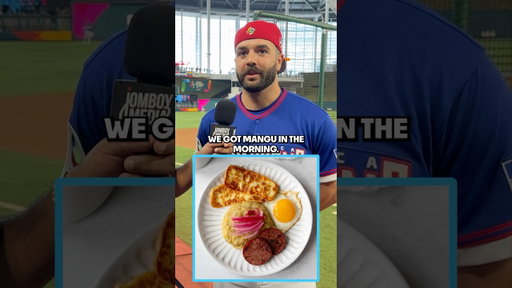 Austin Wells is eating GOOD during his time with the Dominican team
