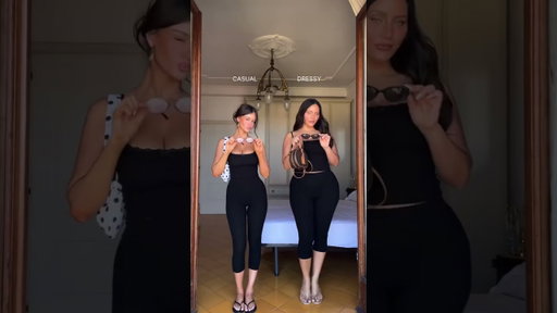 One capri pant set styled 2 ways