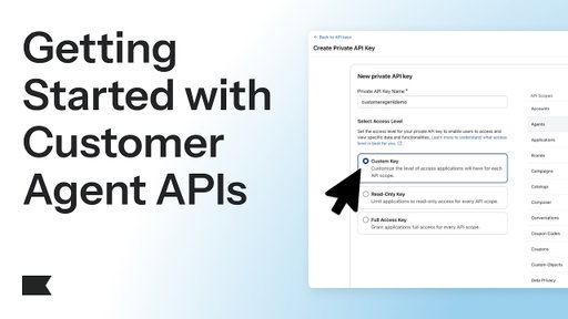 Getting Started With Klaviyo Customer Agent API Keys and APIs