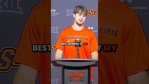 IT WAS WILD: Oklahoma State's Drew Mestemaker breaks down the field storm after win over #6 Oregon