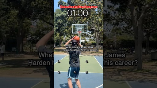 Bread Basket Shotclock Challenge ⏰ Which 6 teams has James Harden played for 🏀