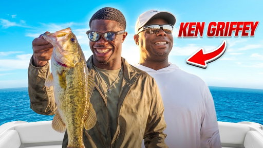 Travis Hunter Goes Fishing with Ken Griffey Jr. and Michael Collins!!