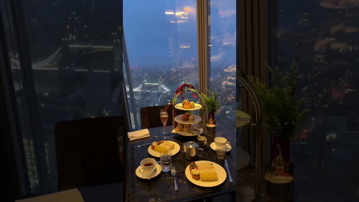 Festive afternoon tea in London with a view 📍 TING at Shangri-La The Shard #afternoontea #london