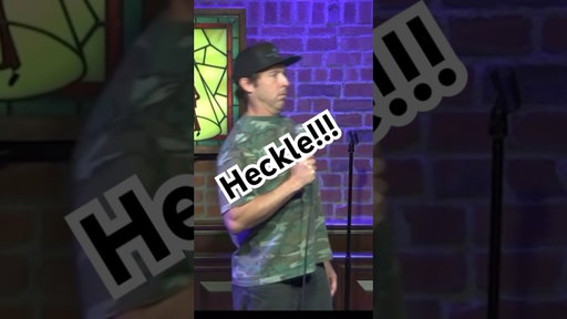 Horrible heckle response!!! #heckle #crowdwork #dontquityourdayjob #hecklers