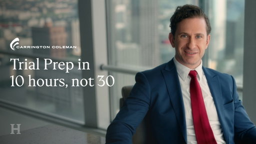 Carrington Coleman: Trial prep in 10 hours, not 30