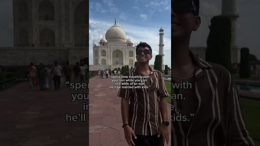 never getting rid of me 🤪✌️ #india #travel #family #tajmahal #relatable
