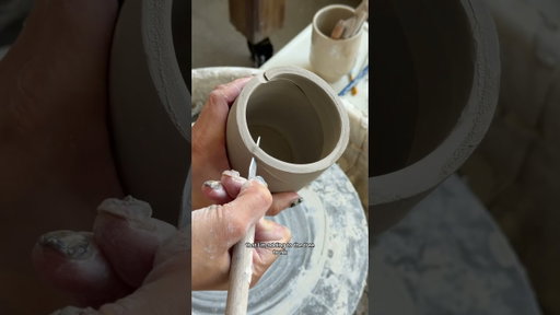 Tree trunk stool out of clay for my son