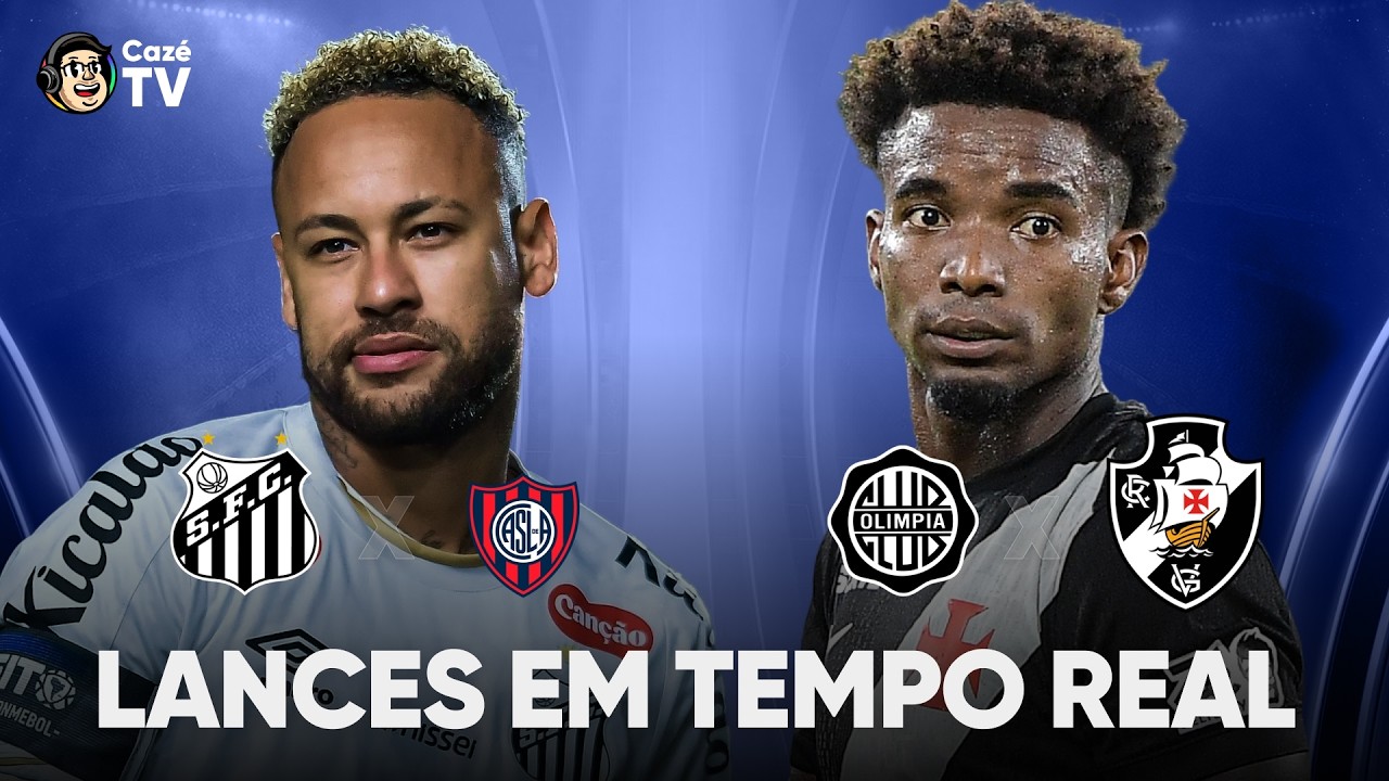 VASCO X OLÍMPIA E SANTOS X SAN LORENZO | SULAMERICANA | LANCES EM TEMPO REAL