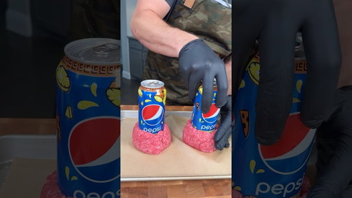 Soda can stuffed burgers 🍔 #shorts