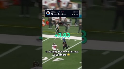 Jahmyr Gibbs out here saving fantasy weeks 🐐
