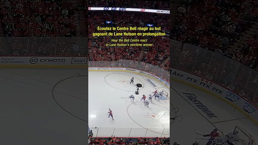 Lane Hutson wins Game 3 in OT #NHL #Playoffs #Shorts